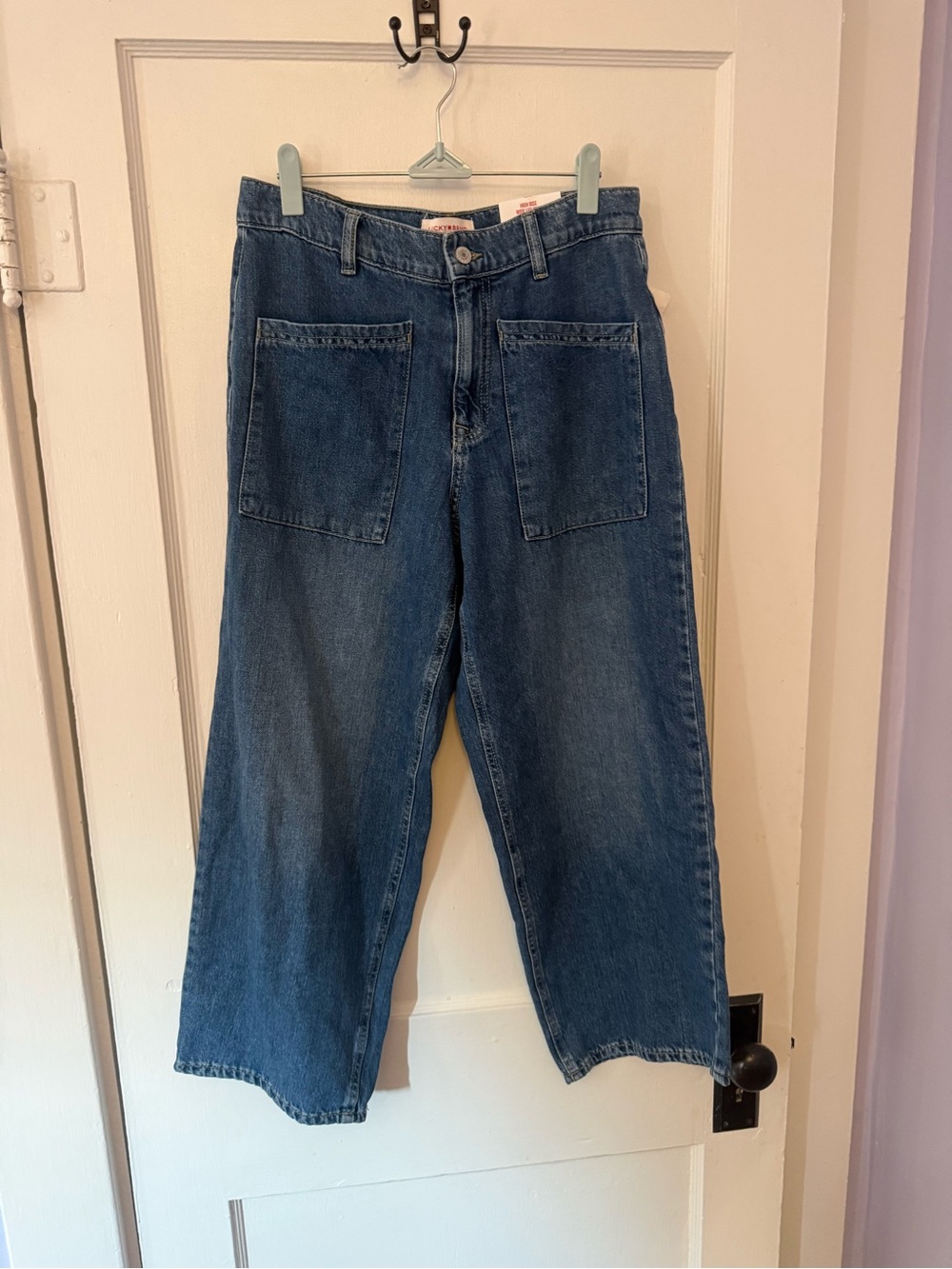 Lucky Brand Dark Blue Wide Leg Front-Pocket Jeans